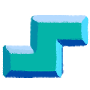 blue tetris s block