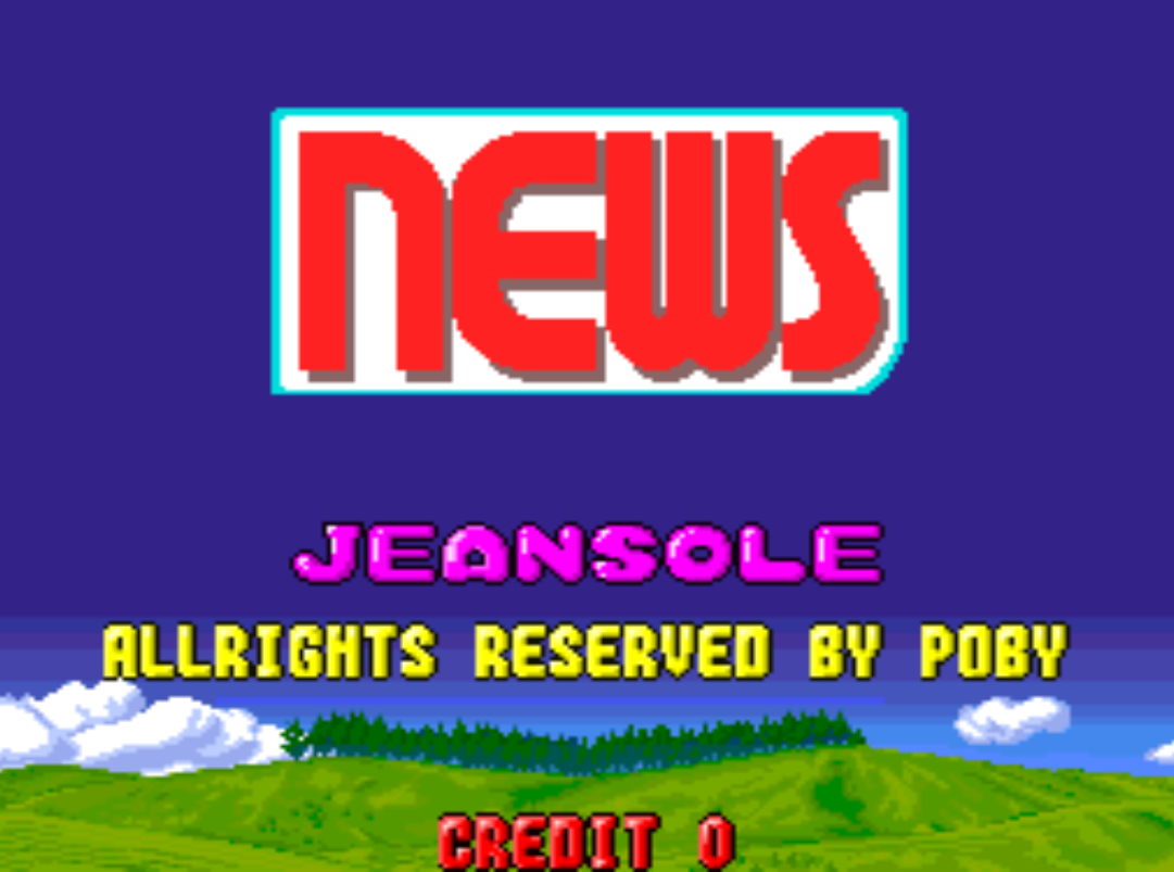 news title screen a third time. now it says Jeansole, and Allrights reserved by Poby
