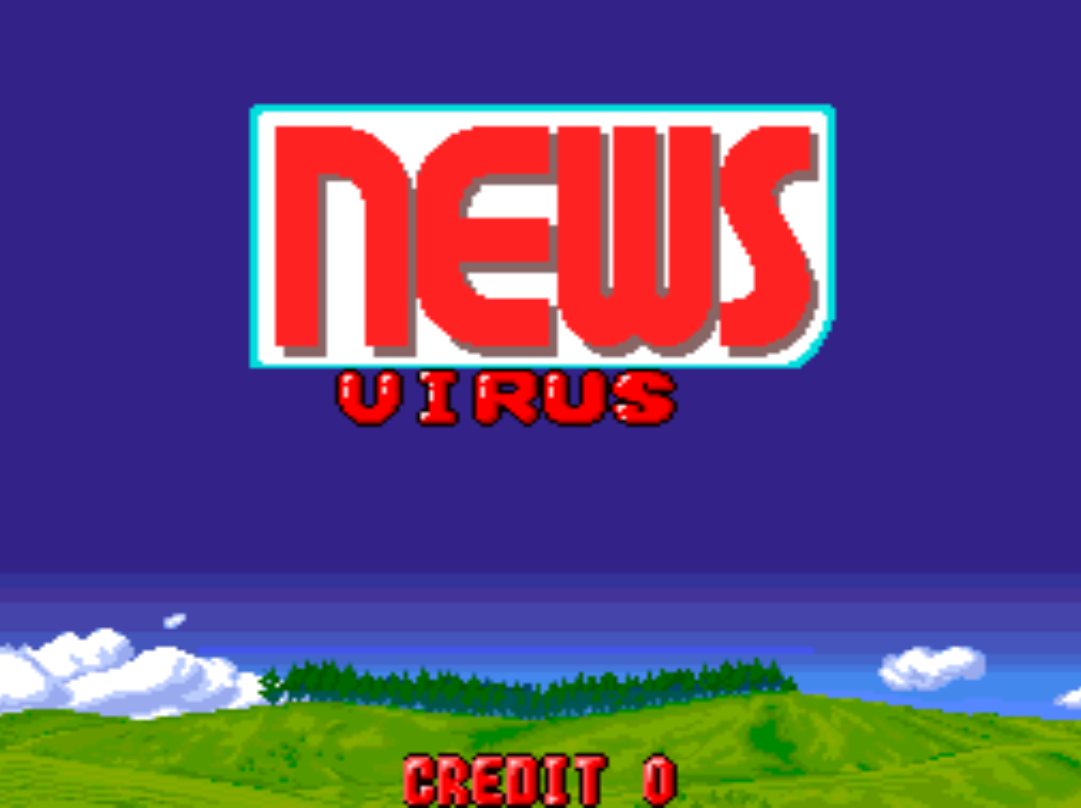 News title screen again, this time saying VIRUS