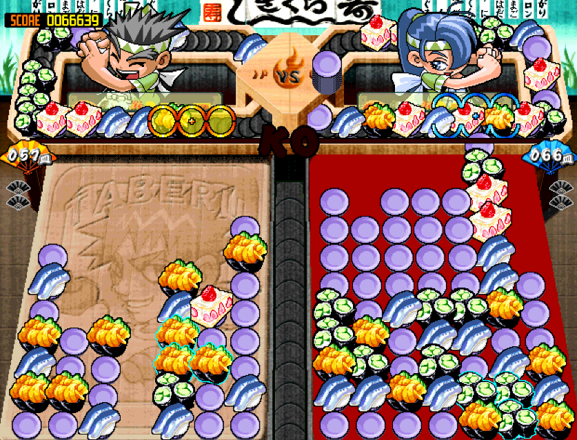 sushi bar gameplay with the two chefs doing their thing