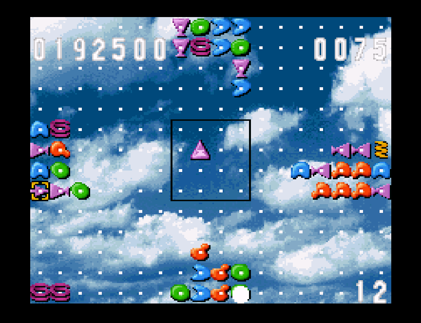 zoop snes gameplay with a nice sky background