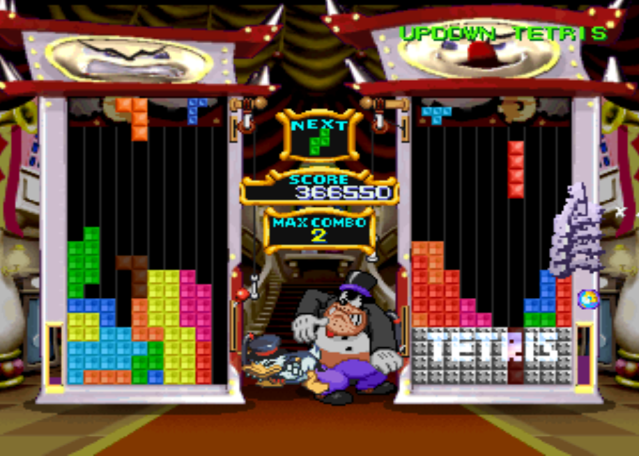 donald vs pete, with an angry pete getting a Tetris