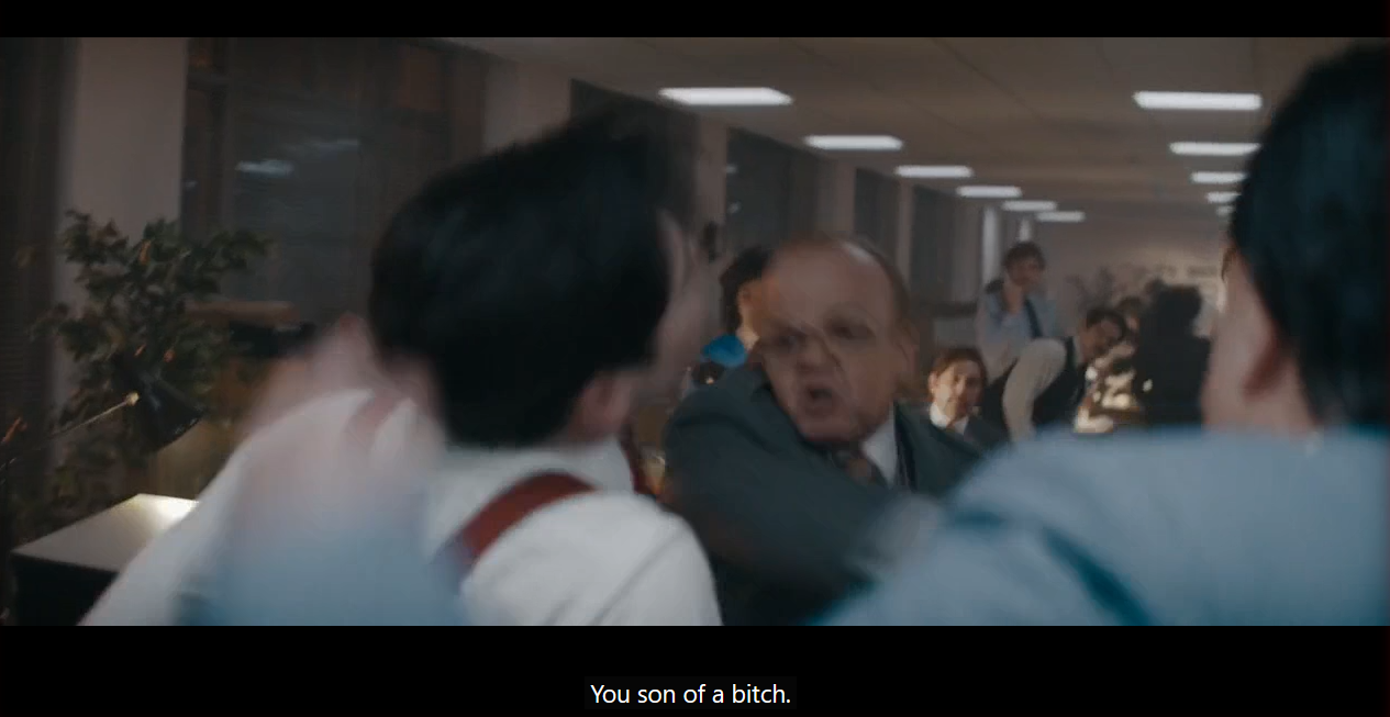Robert Stein punches Kevin. You son of a bitch!