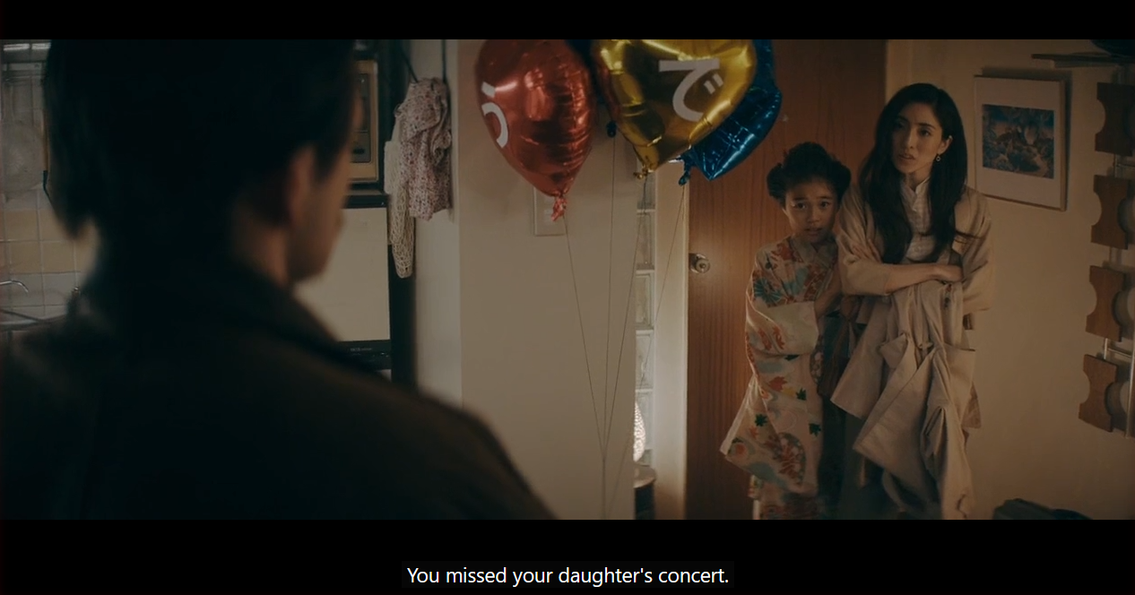 Akemi, Henk's wife, saying that Henk missed his daughter's concert.