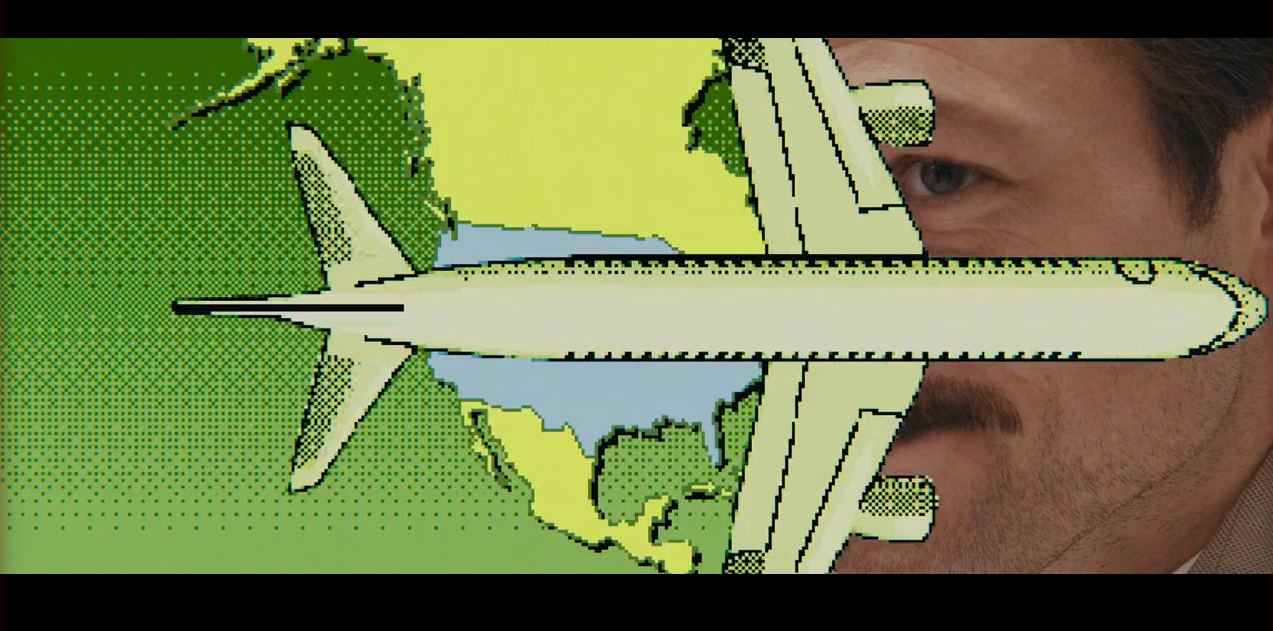 a pixel plane covering henk's face in a funny way