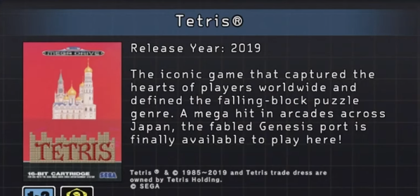 Mega Drive Mini menu screenshot. A mega-hit in arcades across Japan, the fabled Genesis port is finally available to play here!