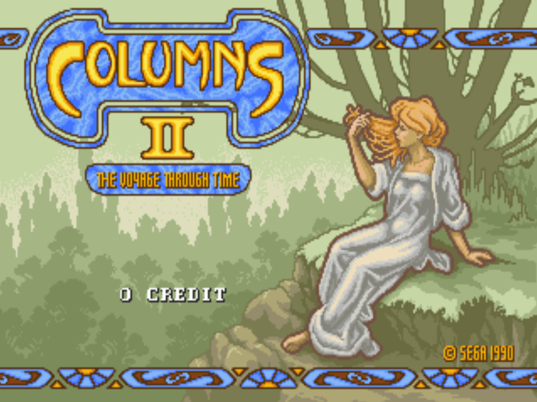What's her story... columns 2 title screen with mysterious woman