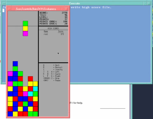 Forgive me for another direct video screenshot. Linking it on this image again. screenshot of columns running on a desktop