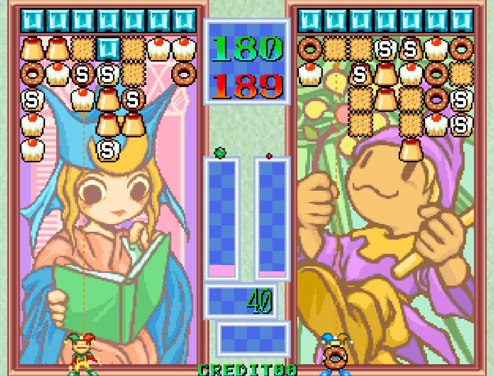 These sweets are exclusive to the Chain Reaction version. There's multiple unique sets of blocks. drop gameplay with high priestess vs fool. They have cakes and puddings as pieces.