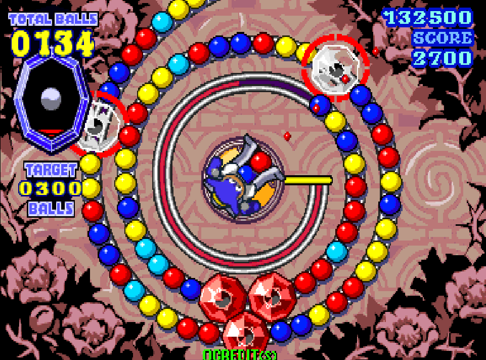 Imagine all your favorite Halloween themed puzzle characters getting together and - I already did that for one of the title texts didn't I. Yeah it was for space games. You're free to imagine regardless. it's puzz loop but with a gothic roses background and some sort of Bat character(?)