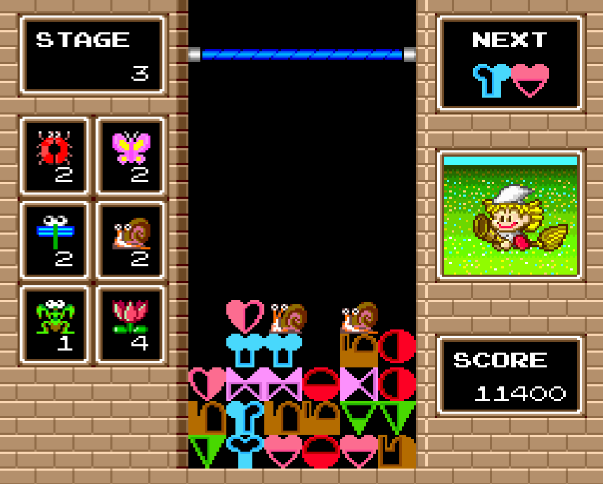 Each level has its own set of blocks. This one was my favorite but they're all good. spin pair gameplay with snails