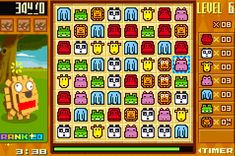 Zoop Keeper with all your favorite shapes and springs breaking out of their enclosures and attacking your park guests zoo gameplay with animal icons and a stunned lion